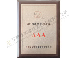 2013年度资信等级